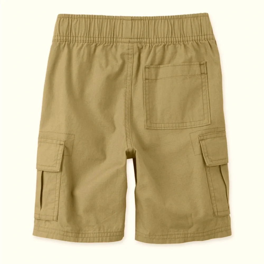 The Children’s Place Boys Pull-On Cargo Shorts 6-Packs-Flax Color,Sz.12,uniform